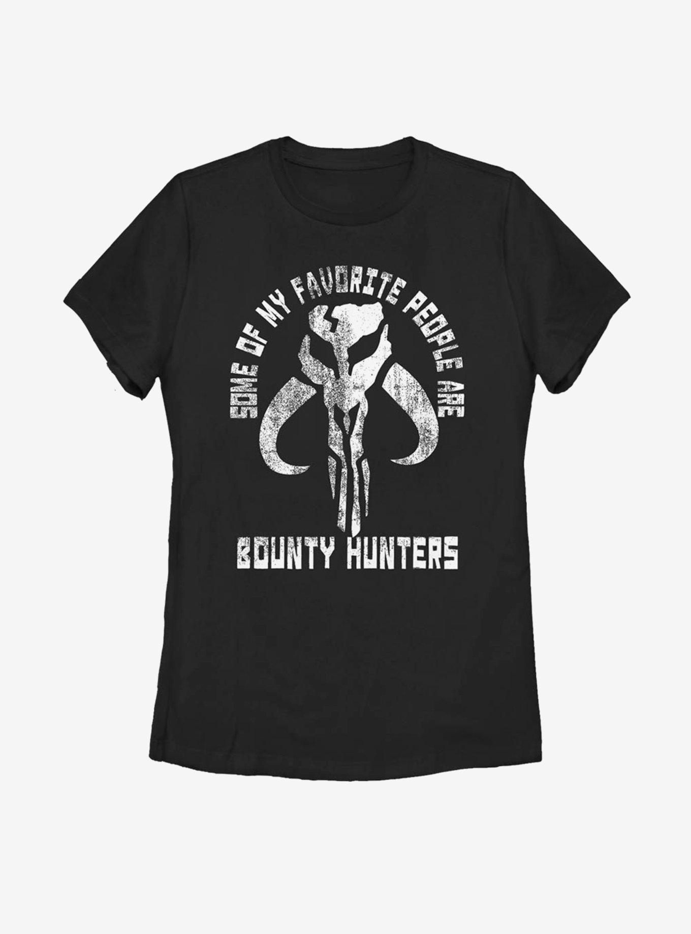 Star Wars The Mandalorian Favorite People Bounty Hunters Womens T-Shirt, BLACK, hi-res