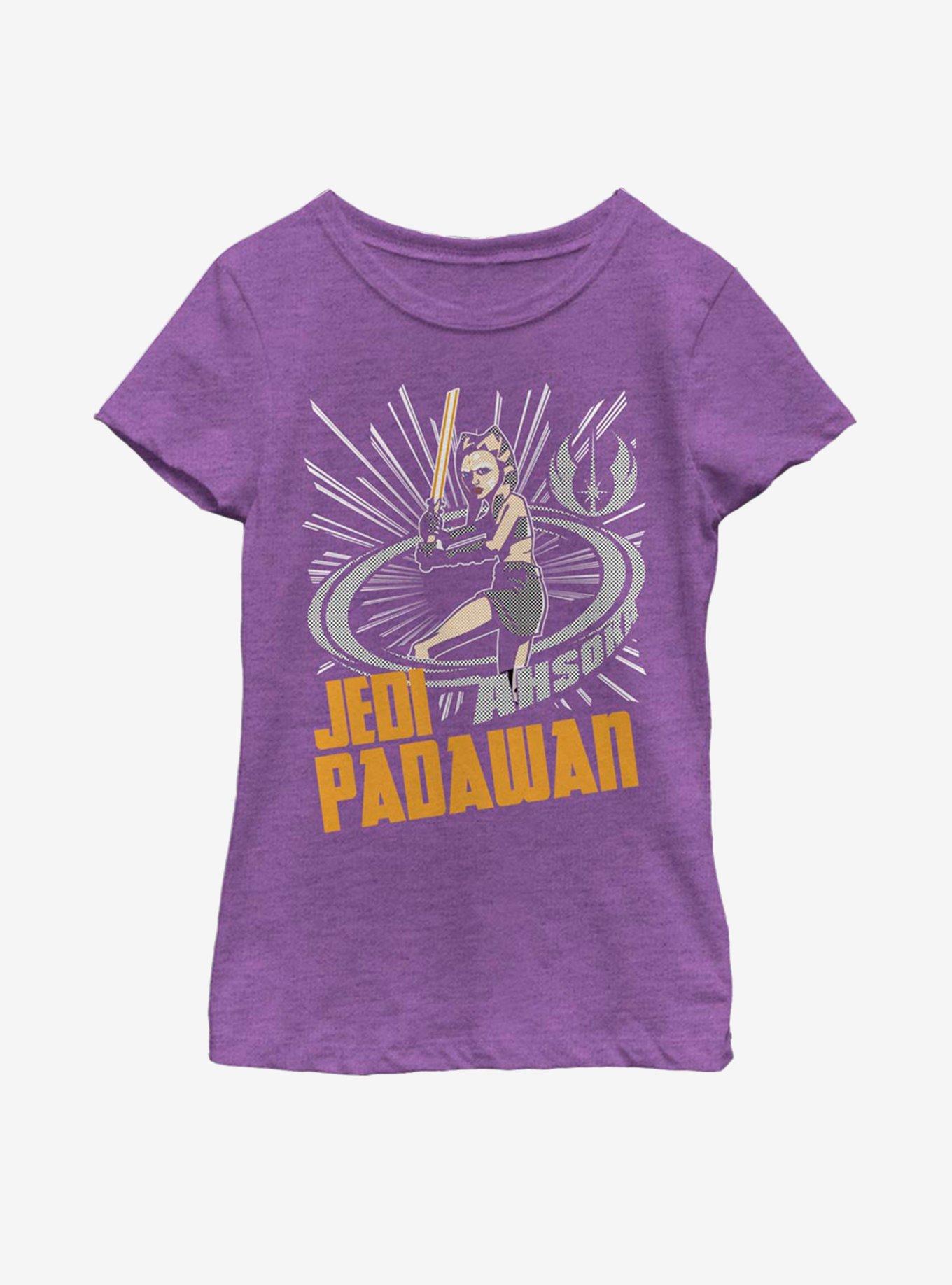 Star Wars: The Clone Wars Ahsoka Padawan Youth Girls T-Shirt, PURPLE BERRY, hi-res