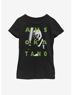 Star Wars: The Clone Wars Ahsoka Text Youth Girls T-Shirt, , hi-res