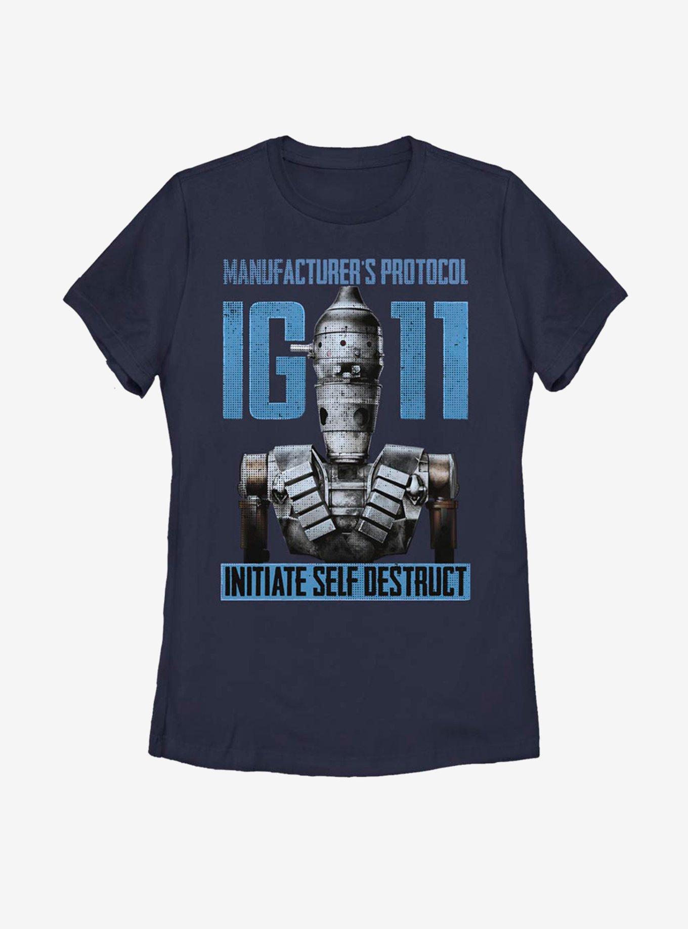 Star Wars The Mandalorian IG - 11 Self Destruct Womens T-Shirt, NAVY, hi-res