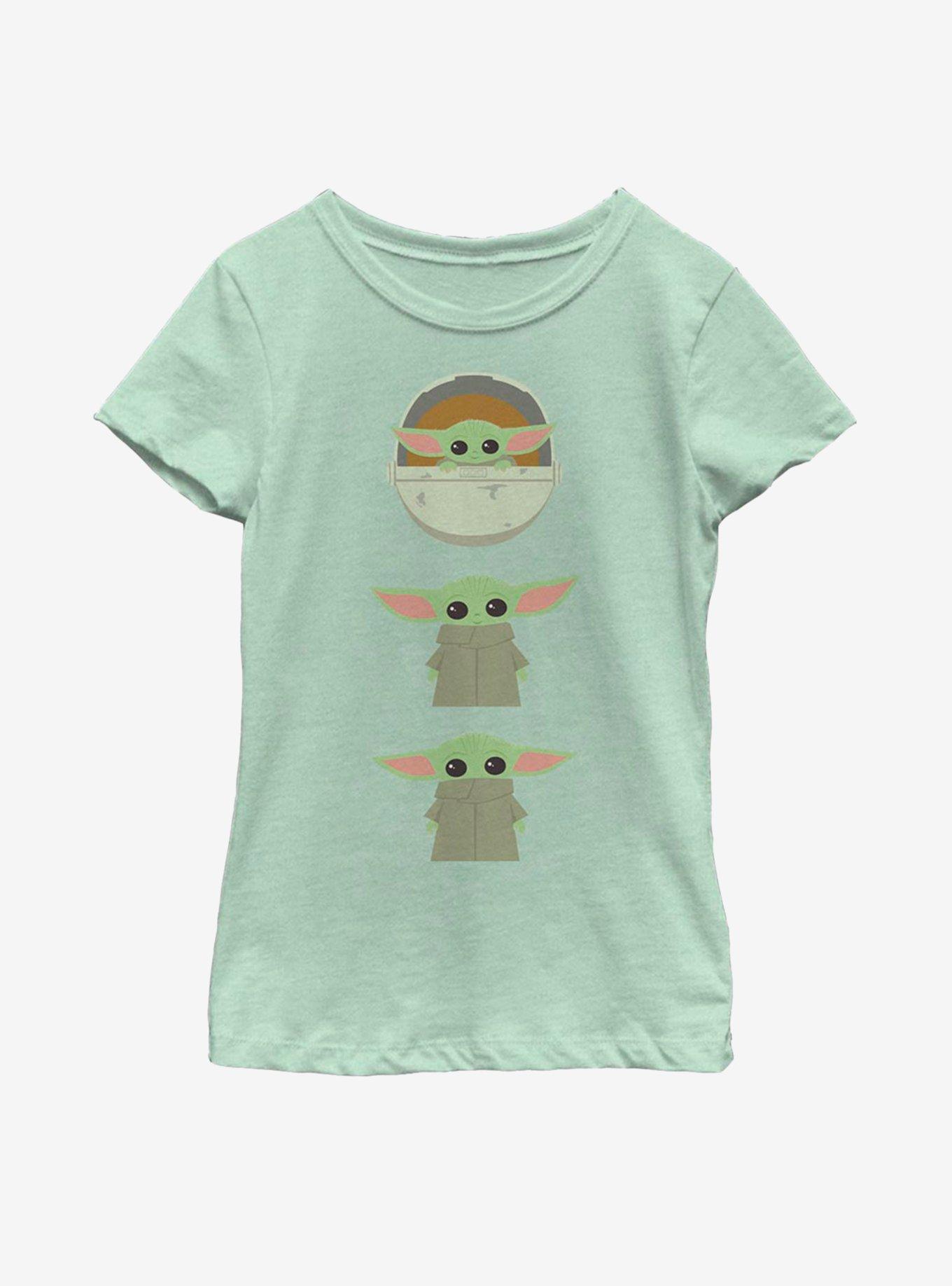 Star Wars The Mandalorian The Child Stack Youth Girls T-Shirt, MINT, hi-res