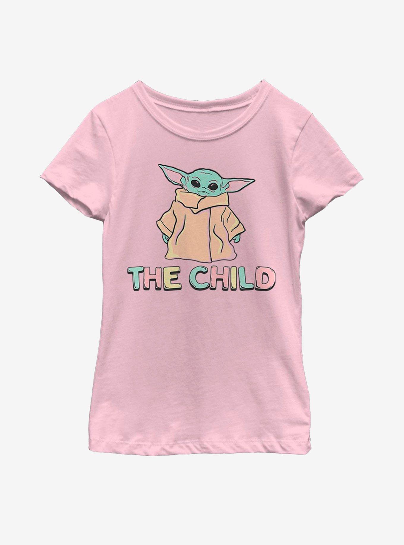 Star Wars The Mandalorian The Child Pastel Youth Girls T-Shirt, PINK, hi-res