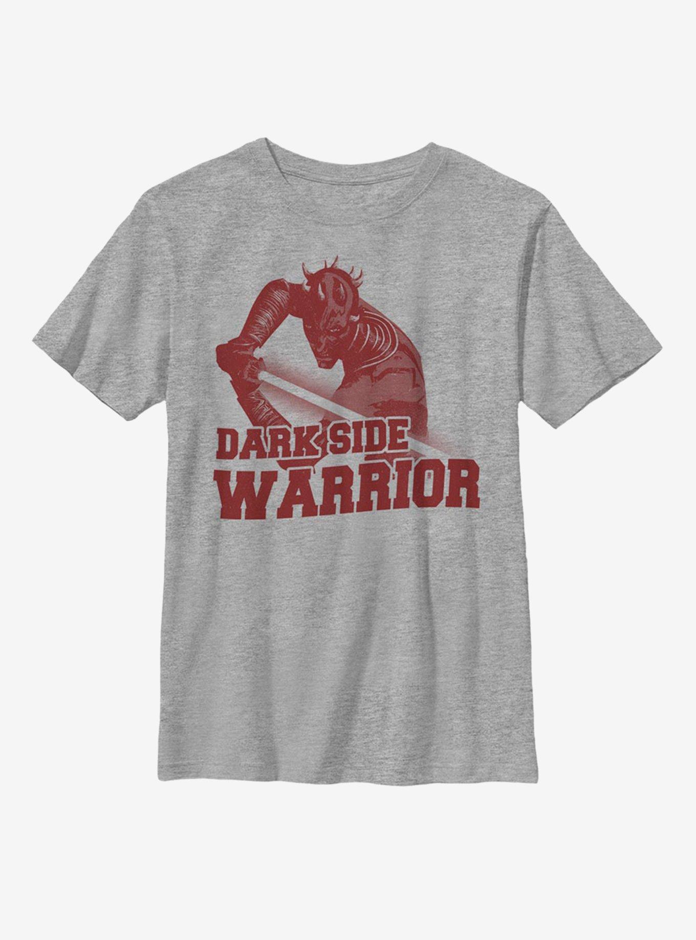 Star Wars: The Clone Wars Dark Side Warrior Youth T-Shirt, ATH HTR, hi-res