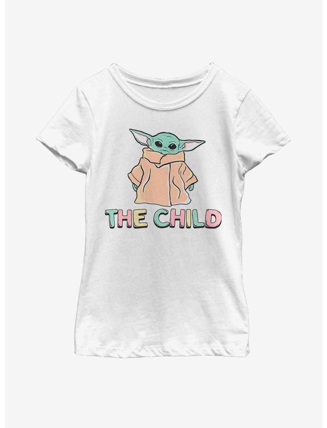 Star Wars The Mandalorian The Child Pastel Youth Girls T-Shirt, WHITE, hi-res
