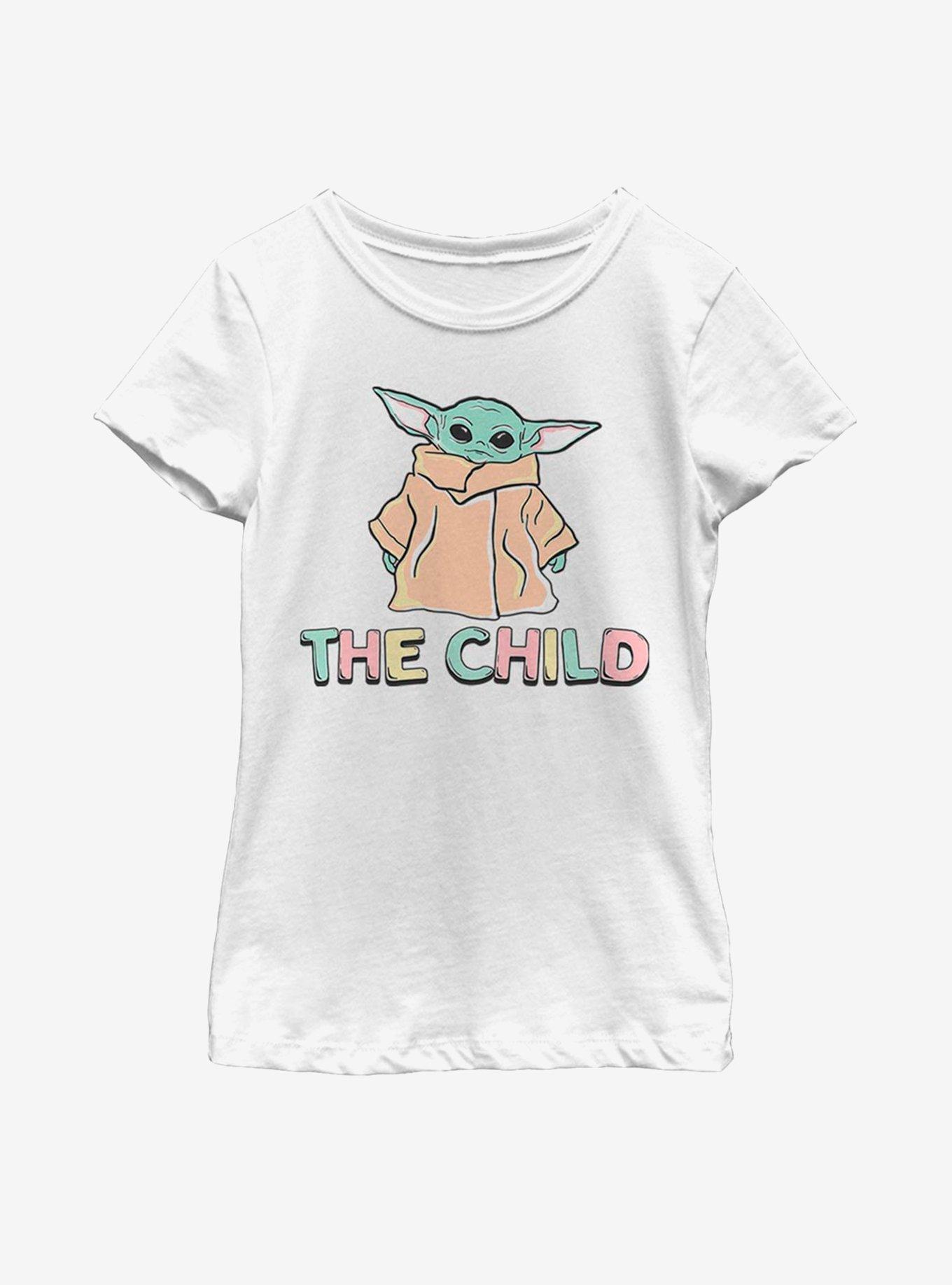 Star Wars The Mandalorian The Child Pastel Youth Girls T-Shirt, WHITE, hi-res