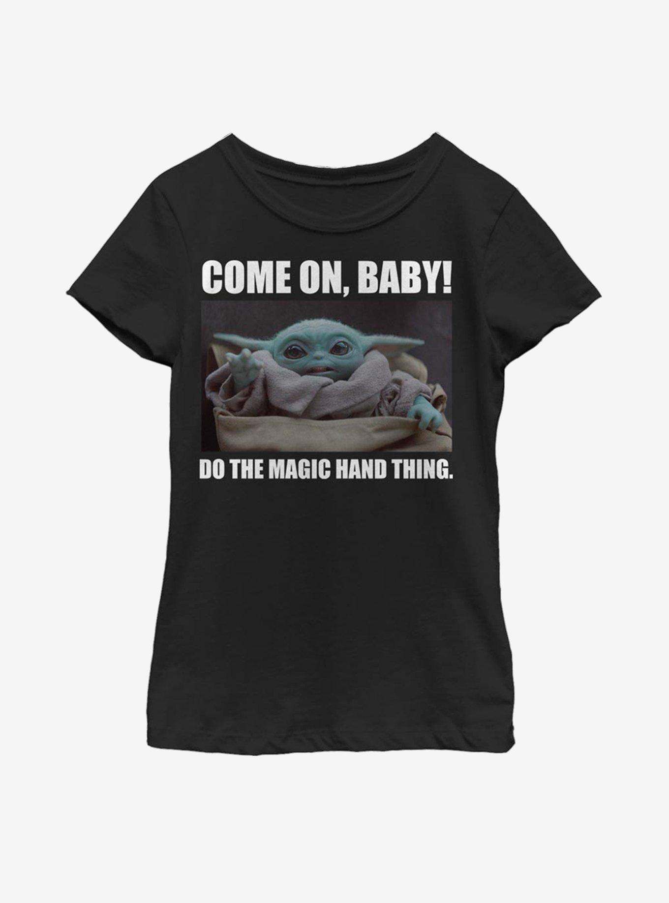 Star Wars The Mandalorian The Child Magic Hand Thing Youth Girls T-Shirt, BLACK, hi-res