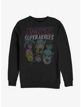 Marvel Avengers Super Heroes Distressed Sweatshirt, , hi-res