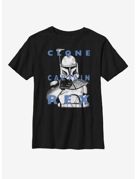 Star Wars: The Clone Wars Clone Captain Rex Text Youth T-Shirt, , hi-res