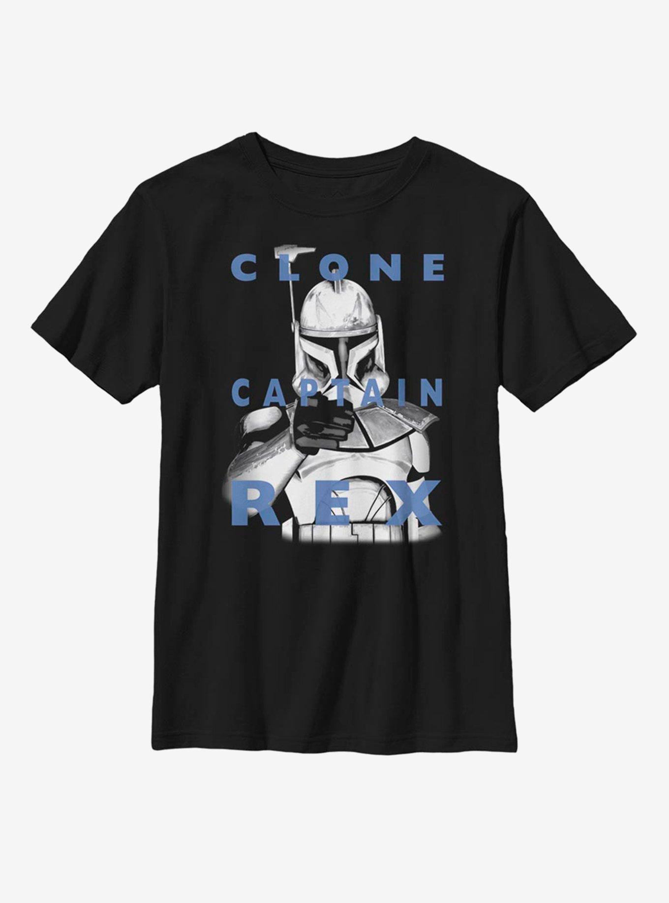 Star Wars: The Clone Wars Clone Captain Rex Text Youth T-Shirt, , hi-res