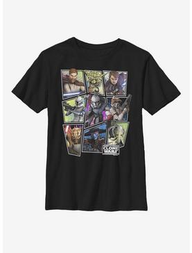 Plus Size Star Wars: The Clone Wars Scattered Group Youth T-Shirt, , hi-res