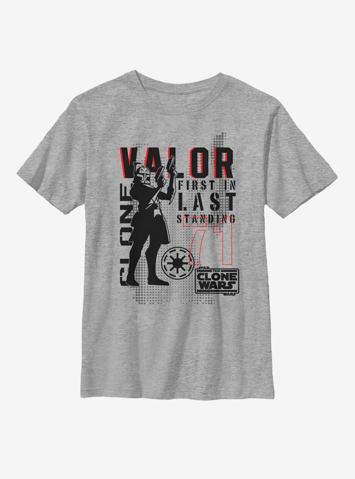 Star Wars: The Clone Wars Valor Troop Youth T-Shirt, ATH HTR, hi-res