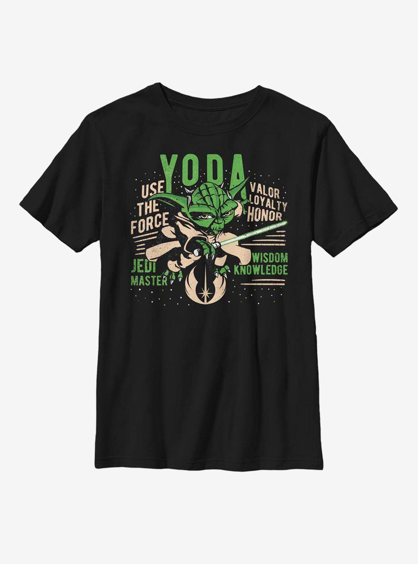 Star Wars: The Clone Wars Yoda Youth T-Shirt, BLACK, hi-res