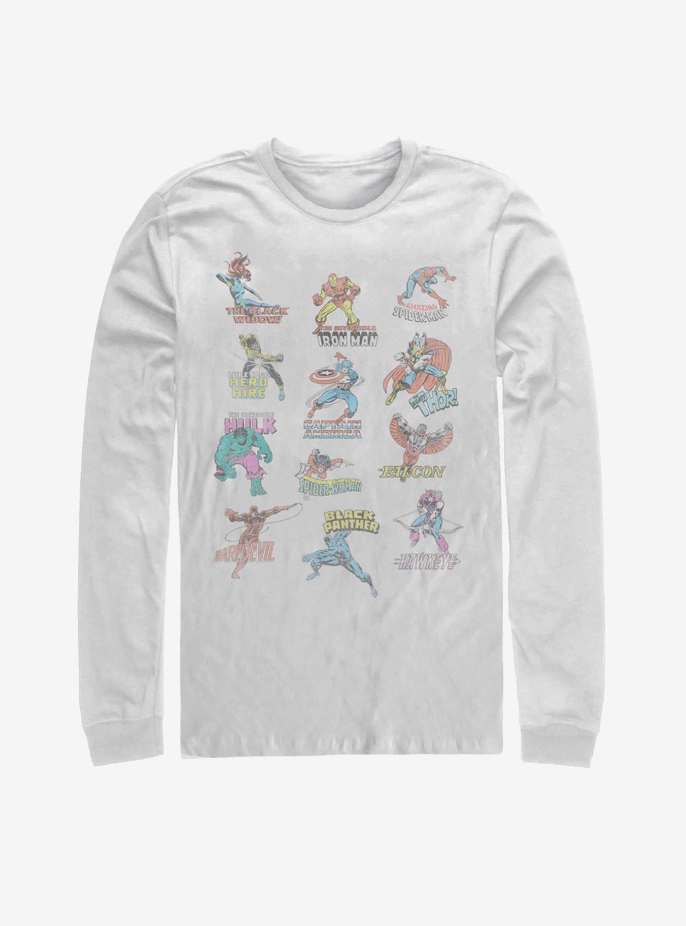 Marvel Avengers Character Titles Long-Sleeve T-Shirt, , hi-res