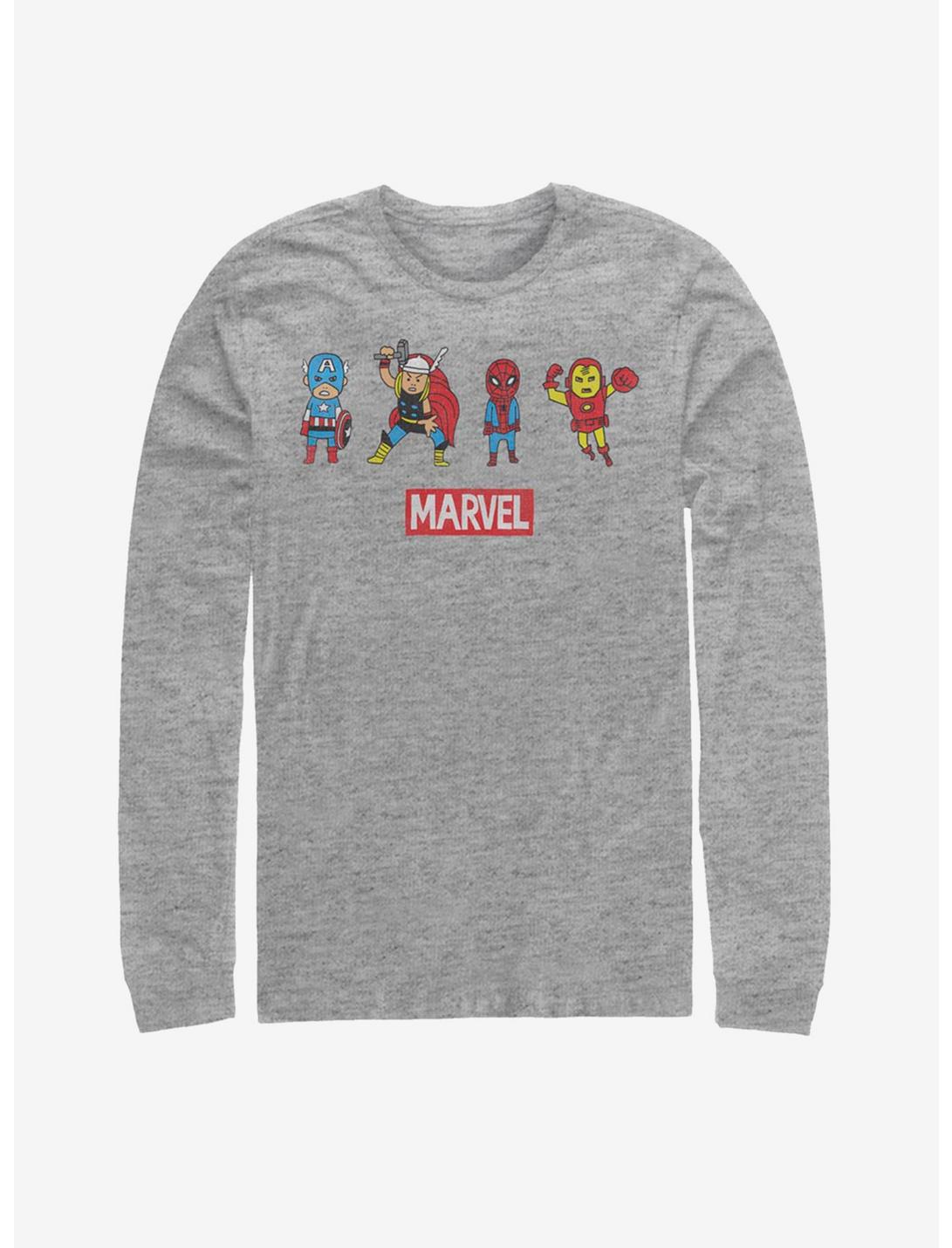 Marvel Avengers Pop Art Group Long-Sleeve T-Shirt, ATH HTR, hi-res