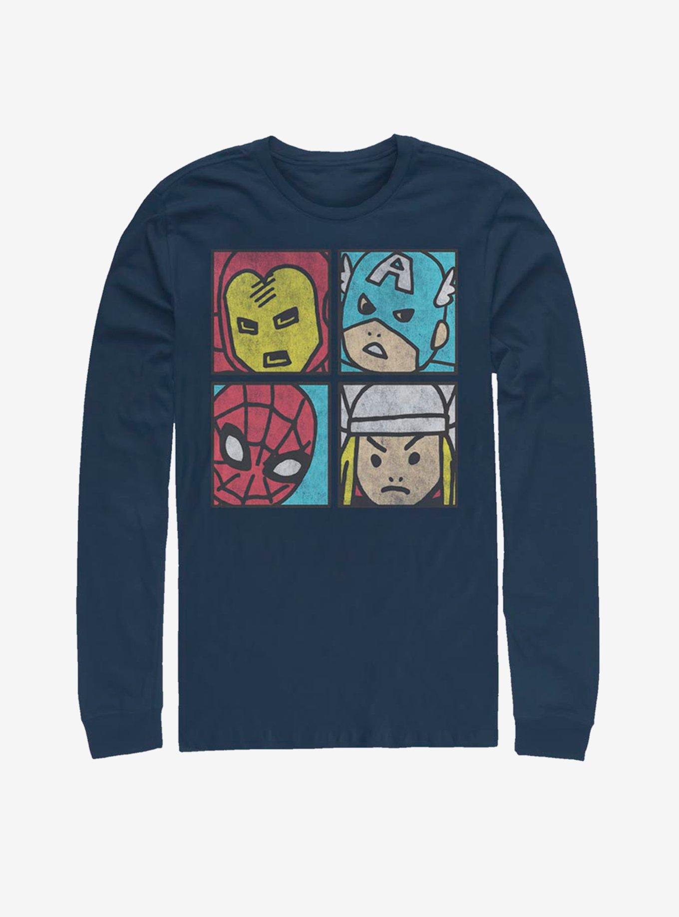 Marvel Avengers Pop Squares Long-Sleeve T-Shirt, , hi-res
