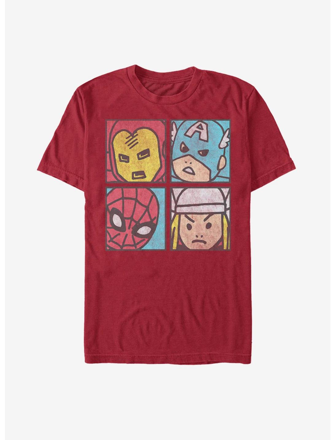 Marvel Avengers Pop Squares T-Shirt, CARDINAL, hi-res