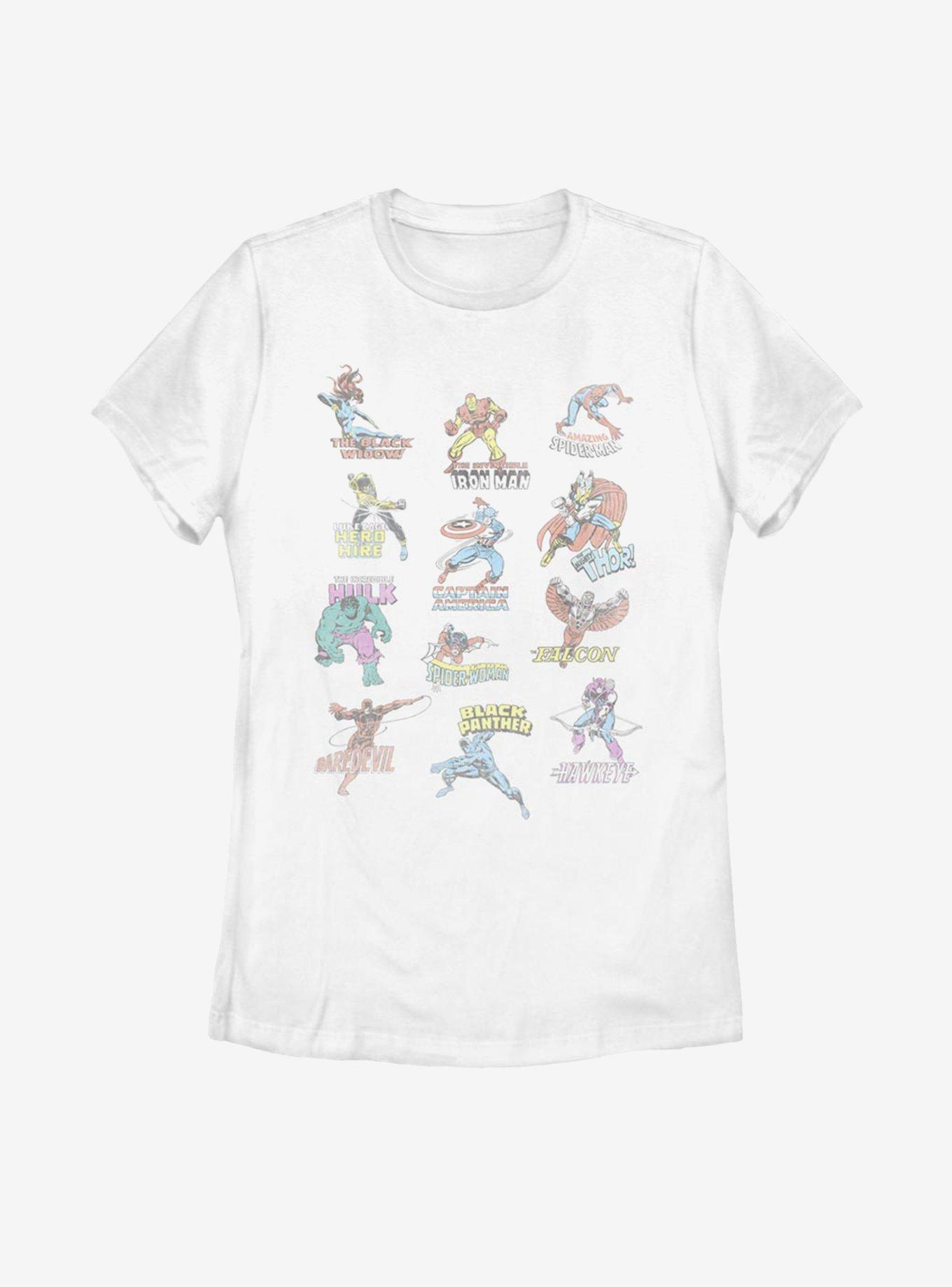 Marvel Avengers Character Titles Womens T-Shirt, , hi-res