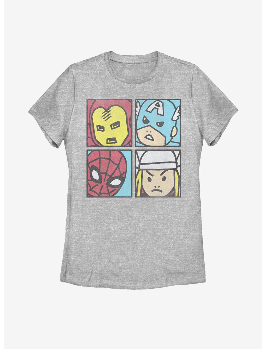 Marvel Avengers Pop Squares Womens T-Shirt, ATH HTR, hi-res