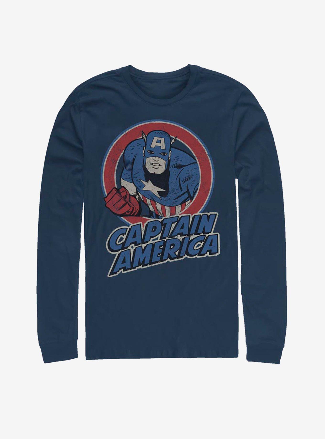 Marvel Captain America Vintage Long-Sleeve T-Shirt, , hi-res