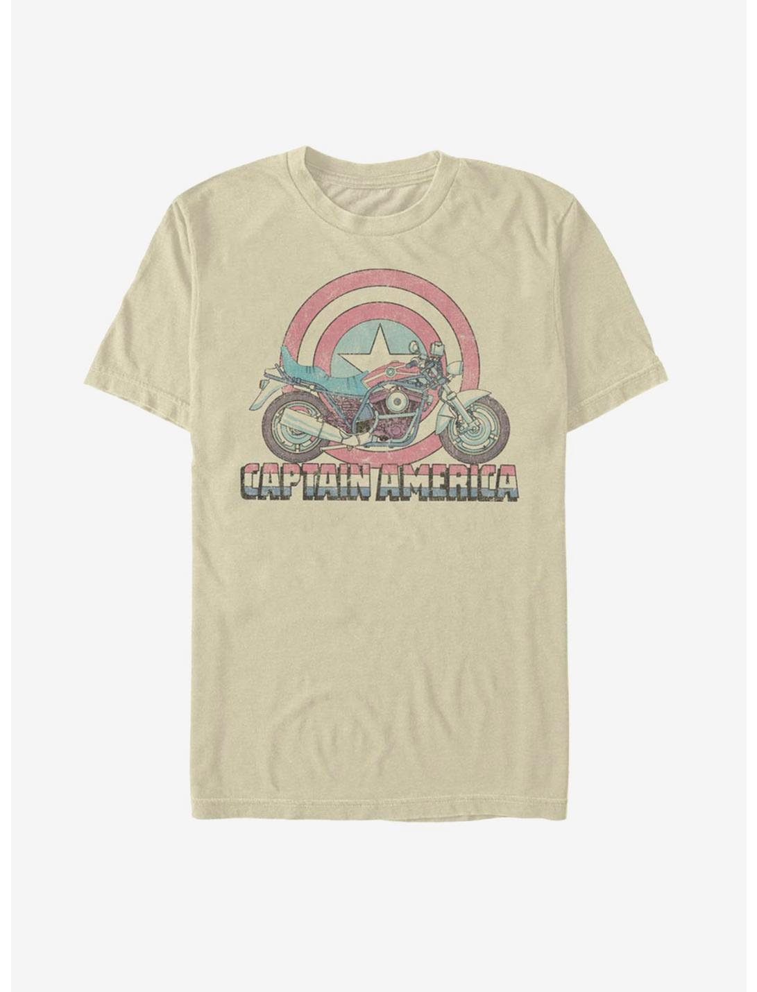 Marvel Captain America Motorcycle T-Shirt, SAND, hi-res