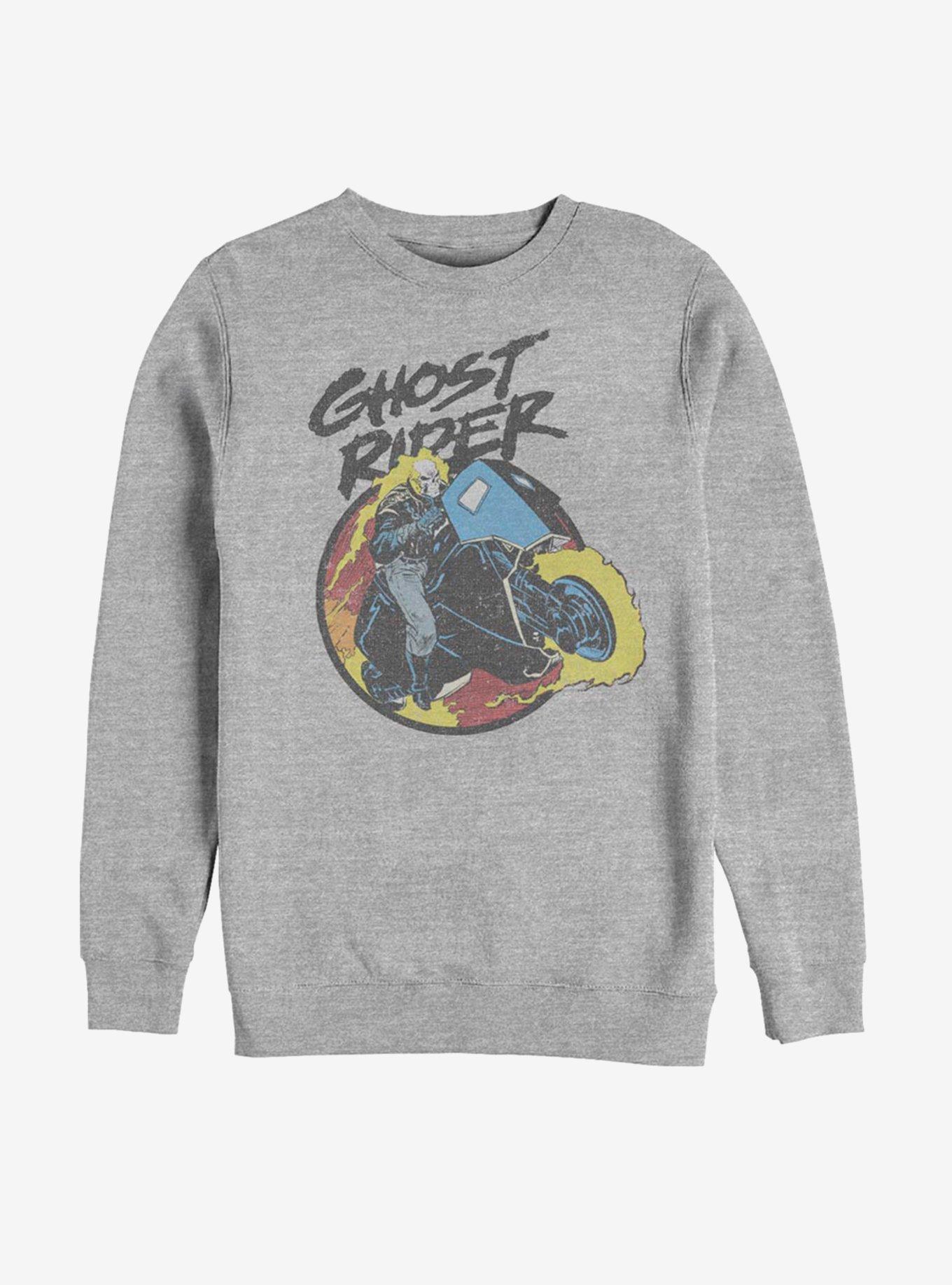 Marvel Ghost Rider Nineties Sweatshirt - GREY | BoxLunch