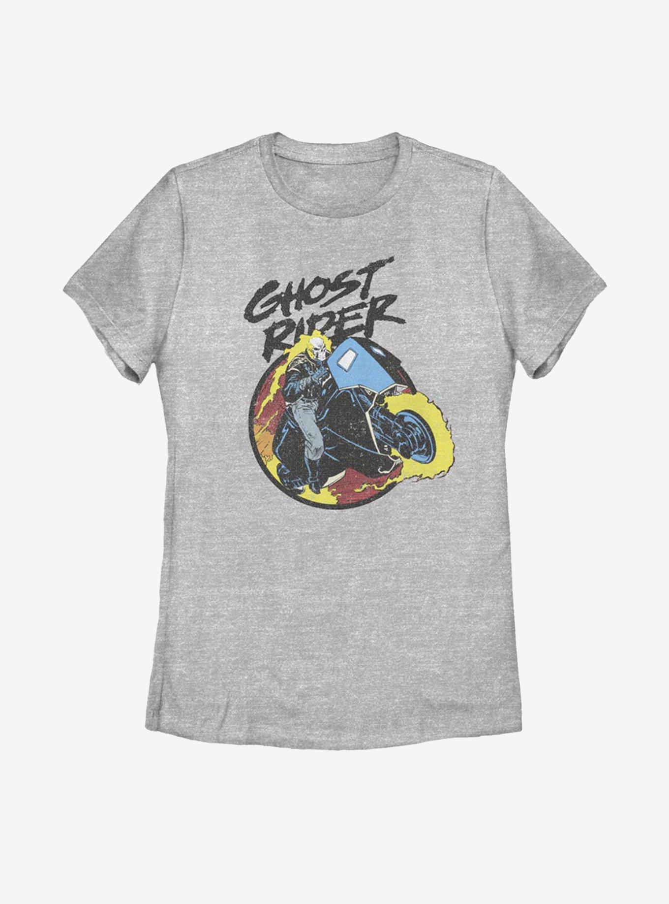 Marvel Ghost Rider Nineties Womens T-Shirt - GREY | BoxLunch