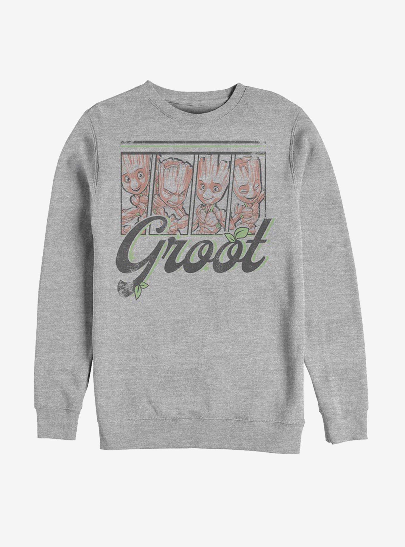 Marvel Guardians Of The Galaxy Four Panel Groot Sweatshirt, , hi-res
