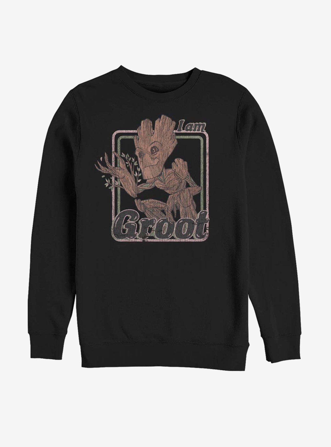 Marvel Guardians Of The Galaxy Vintage I Am Groot Sweatshirt, BLACK, hi-res