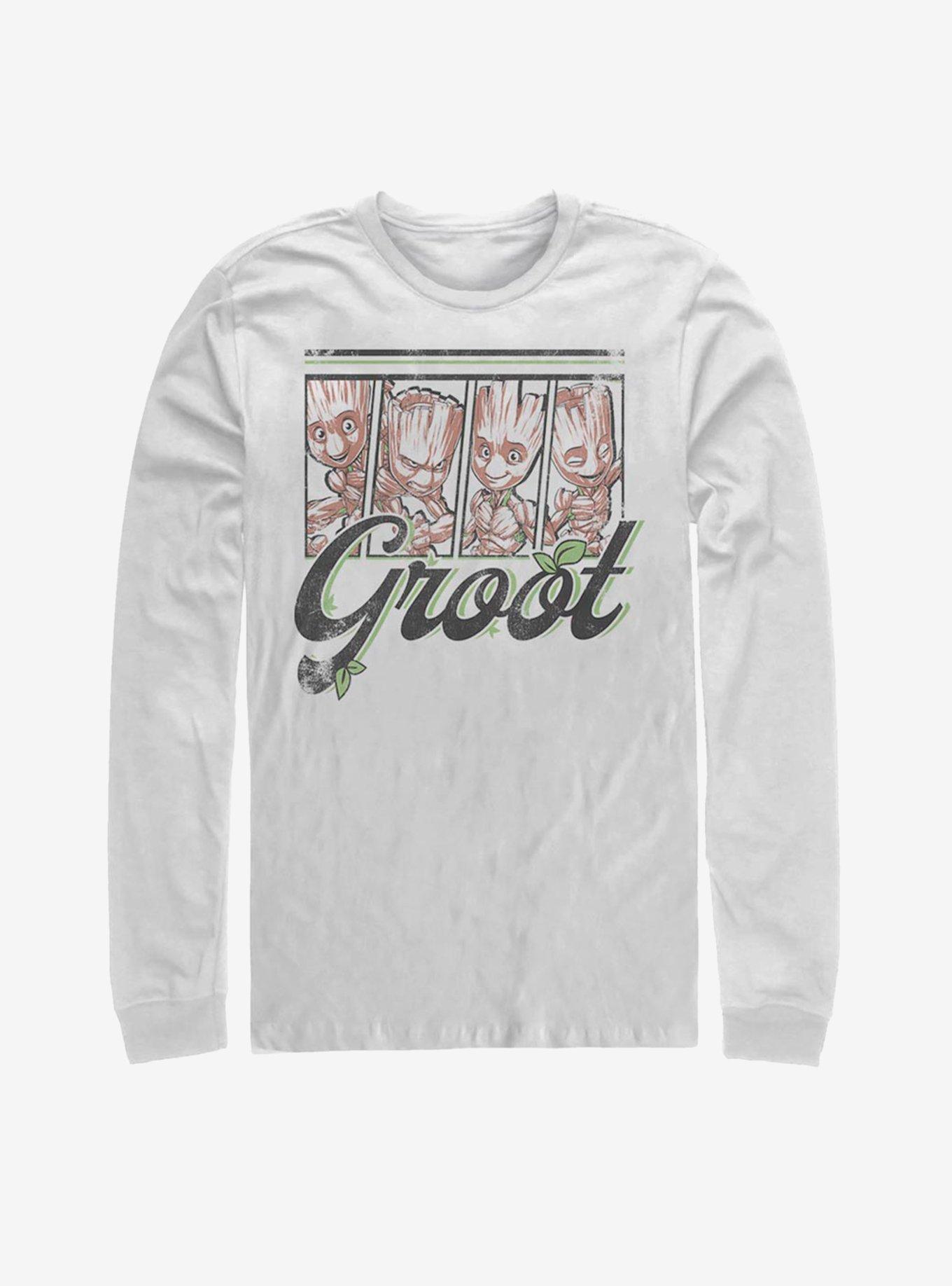 Marvel Guardians Of The Galaxy Four Panel Groot Long-Sleeve T-Shirt, , hi-res