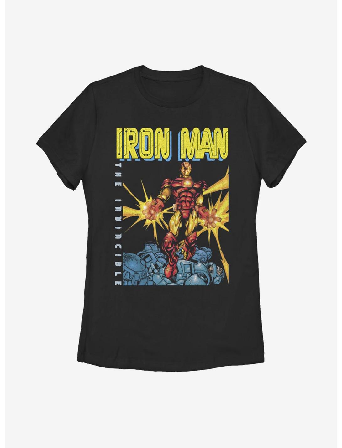 Marvel Iron Man The Invincible Womens T-Shirt, BLACK, hi-res
