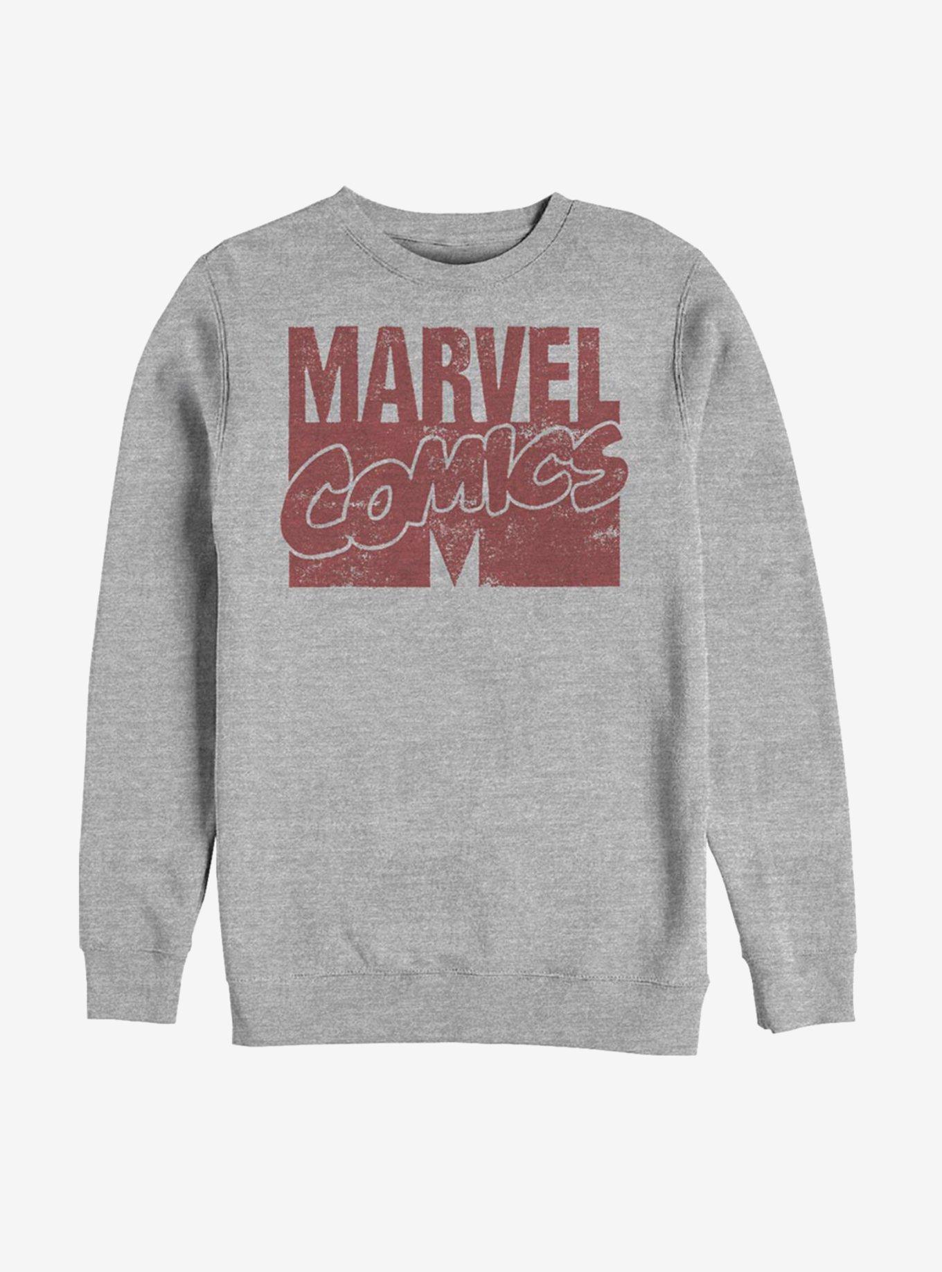 Marvel Red Distressed Logo Sweatshirt, , hi-res