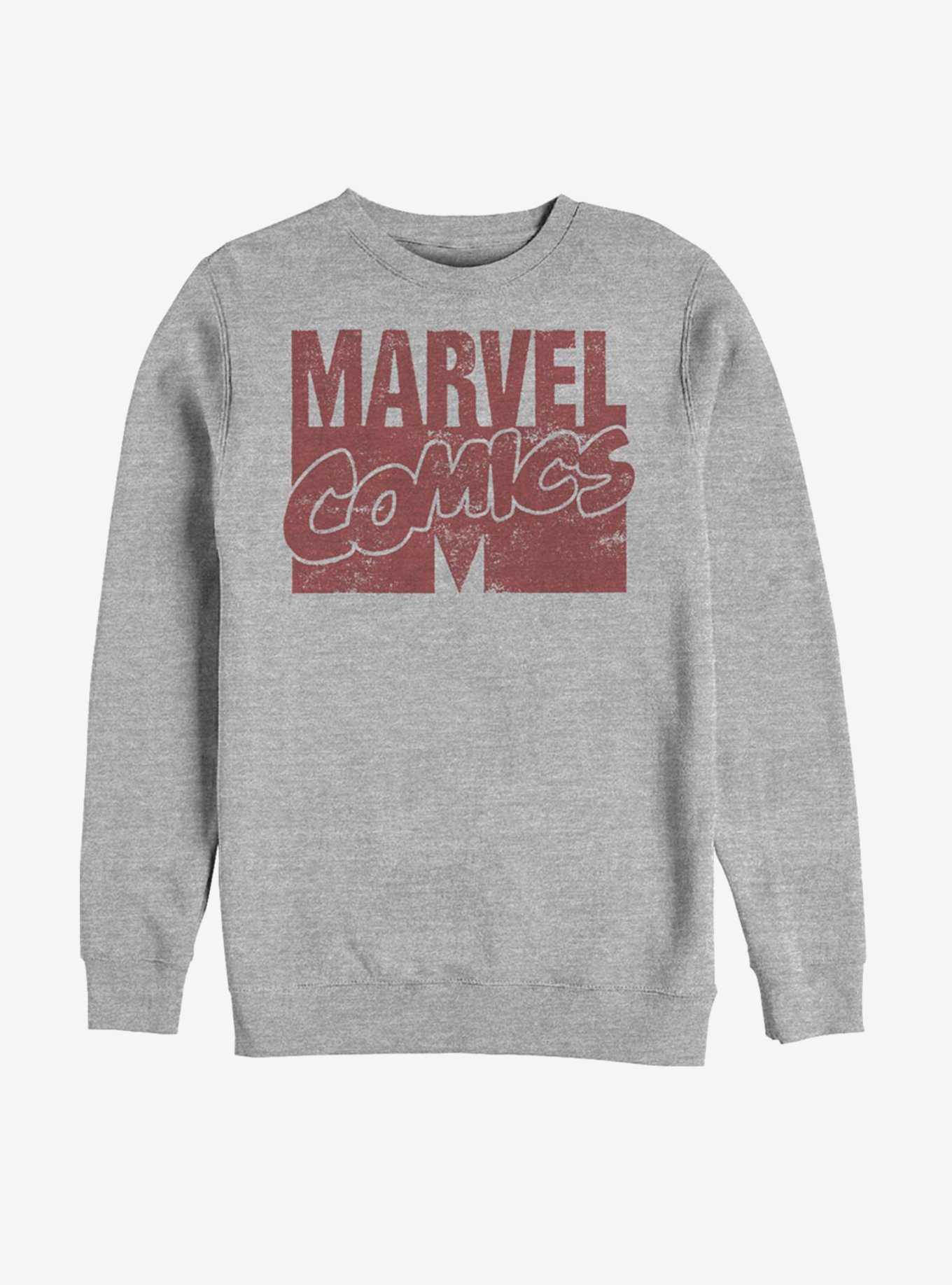 Marvel Red Distressed Logo Sweatshirt, , hi-res