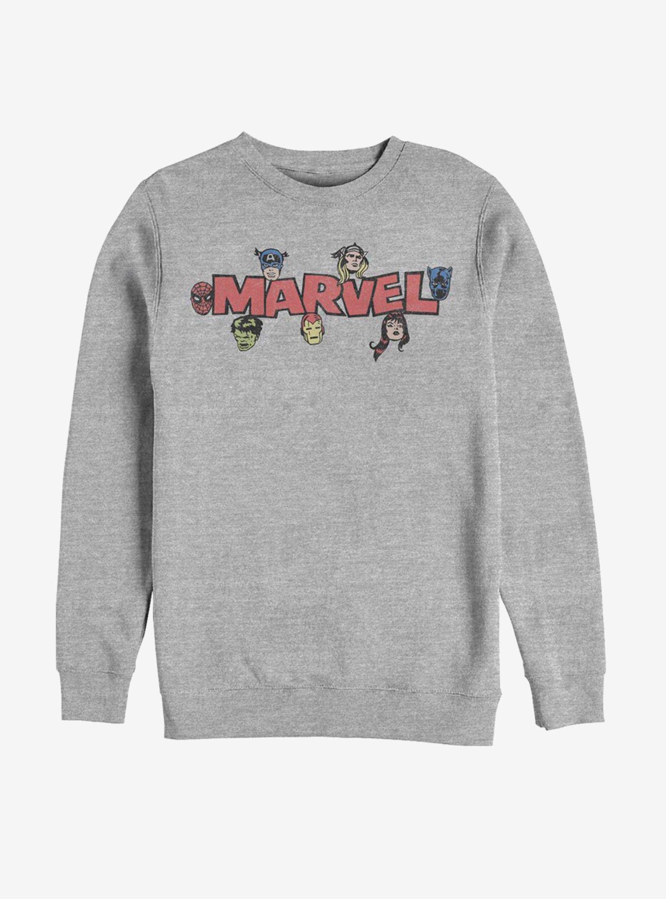 Marvel Vintage Character Logo Sweatshirt, , hi-res