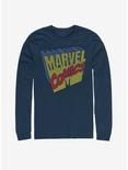 Marvel 3D Logo Long-Sleeve T-Shirt, NAVY, hi-res