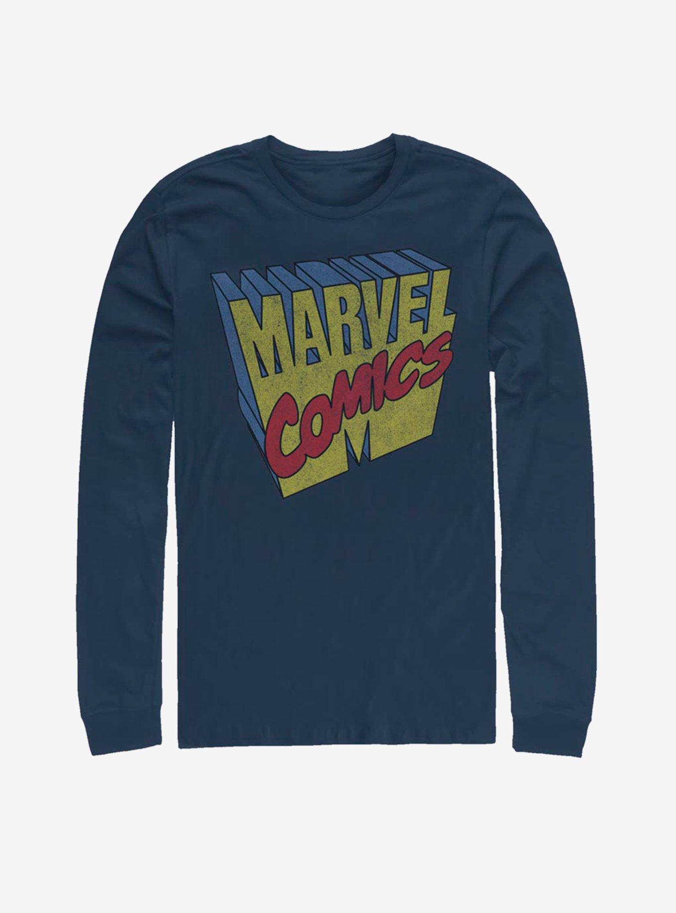 Marvel 3D Logo Long-Sleeve T-Shirt, , hi-res