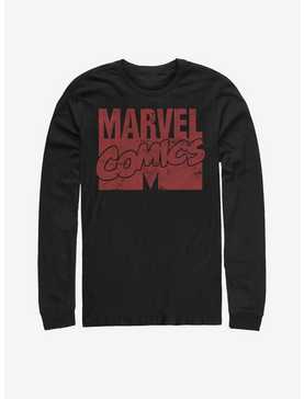 Marvel Red Distressed Logo Long-Sleeve T-Shirt, , hi-res