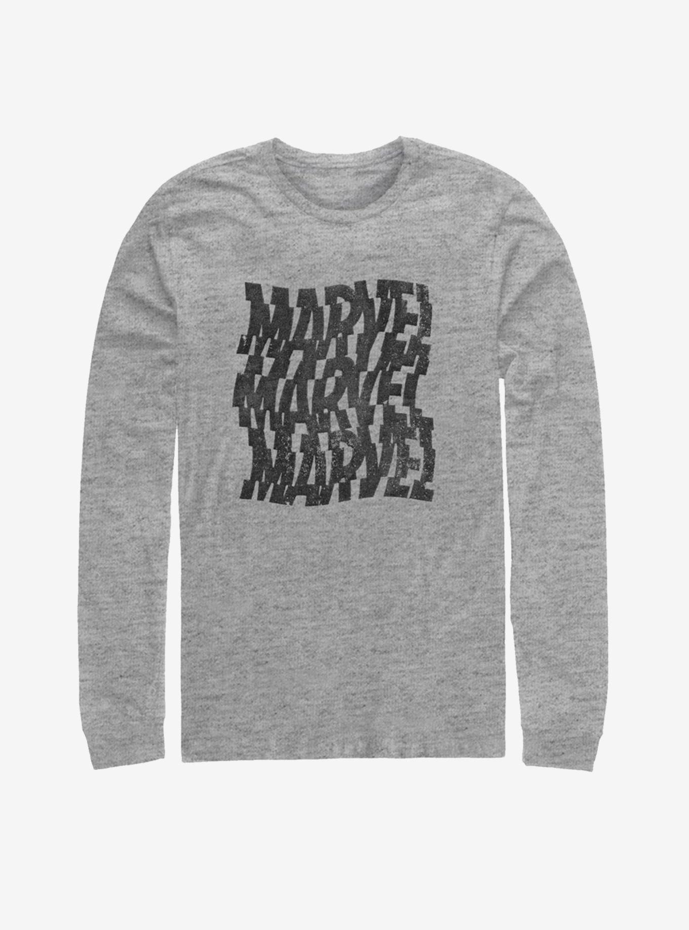 Marvel Stacked Blocks Logo Long-Sleeve T-Shirt, , hi-res