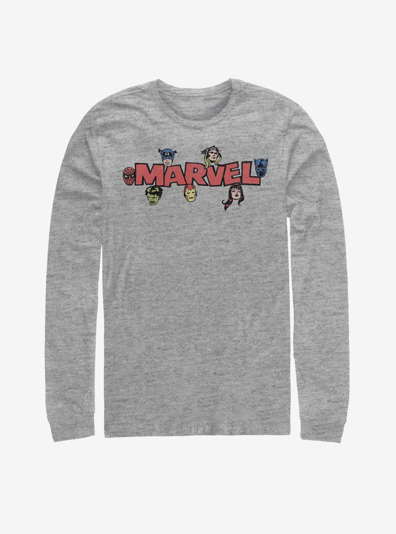 Marvel Vintage Character Logo Long-Sleeve T-Shirt, , hi-res