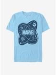 Marvel Atom Logo T-Shirt, LT BLUE, hi-res