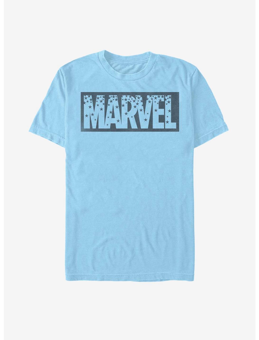 Marvel Starry Logo T-Shirt, LT BLUE, hi-res
