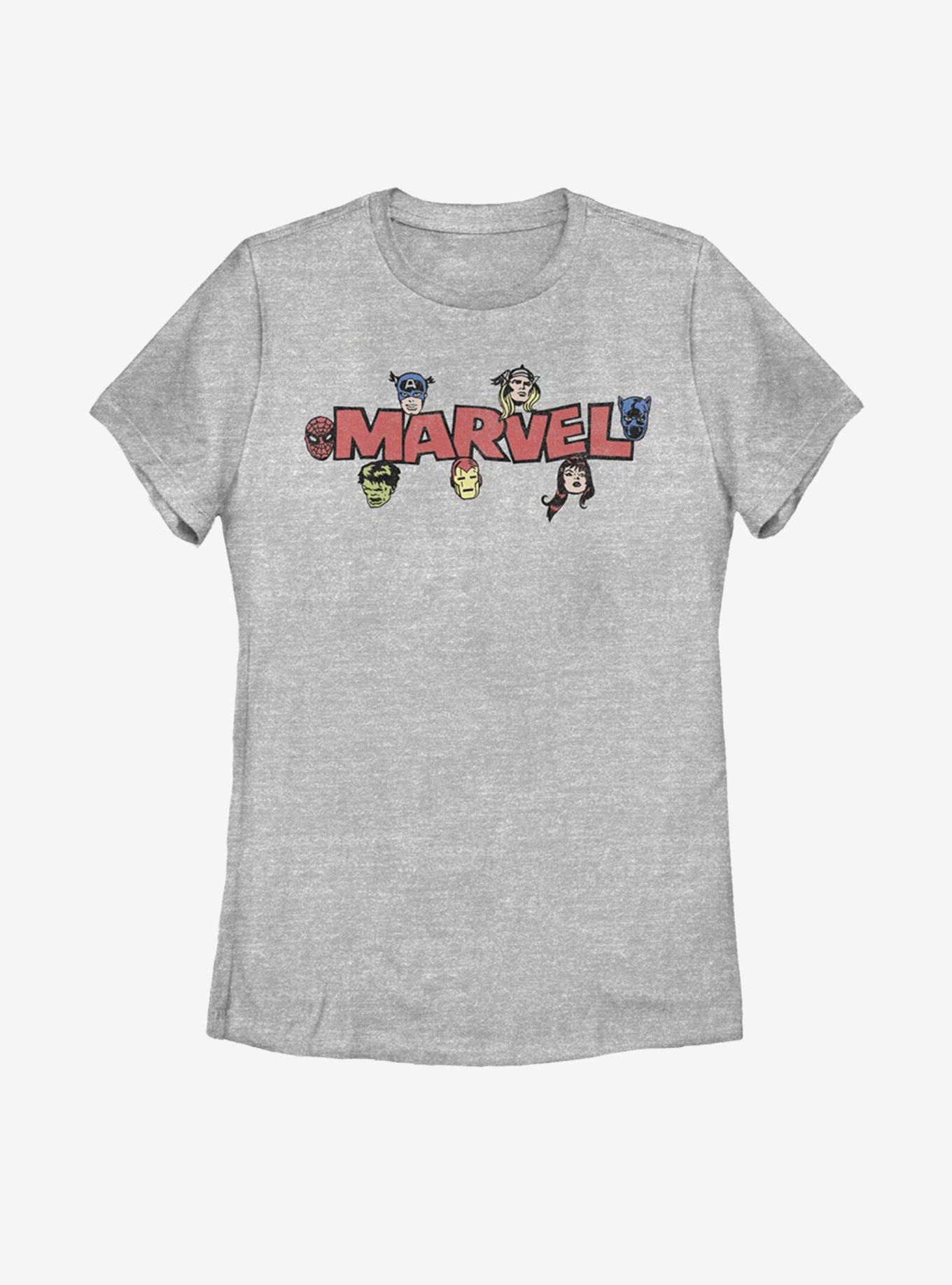 Marvel Vintage Character Logo Womens T-Shirt, , hi-res