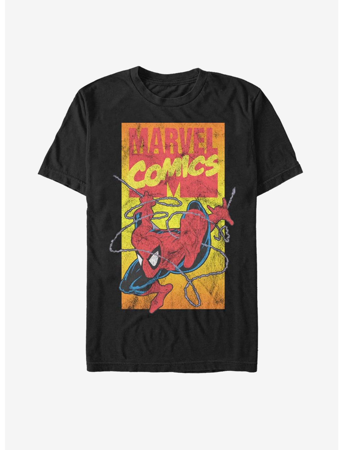 Marvel Spider-Man Vintage Comic Spidey T-Shirt, BLACK, hi-res