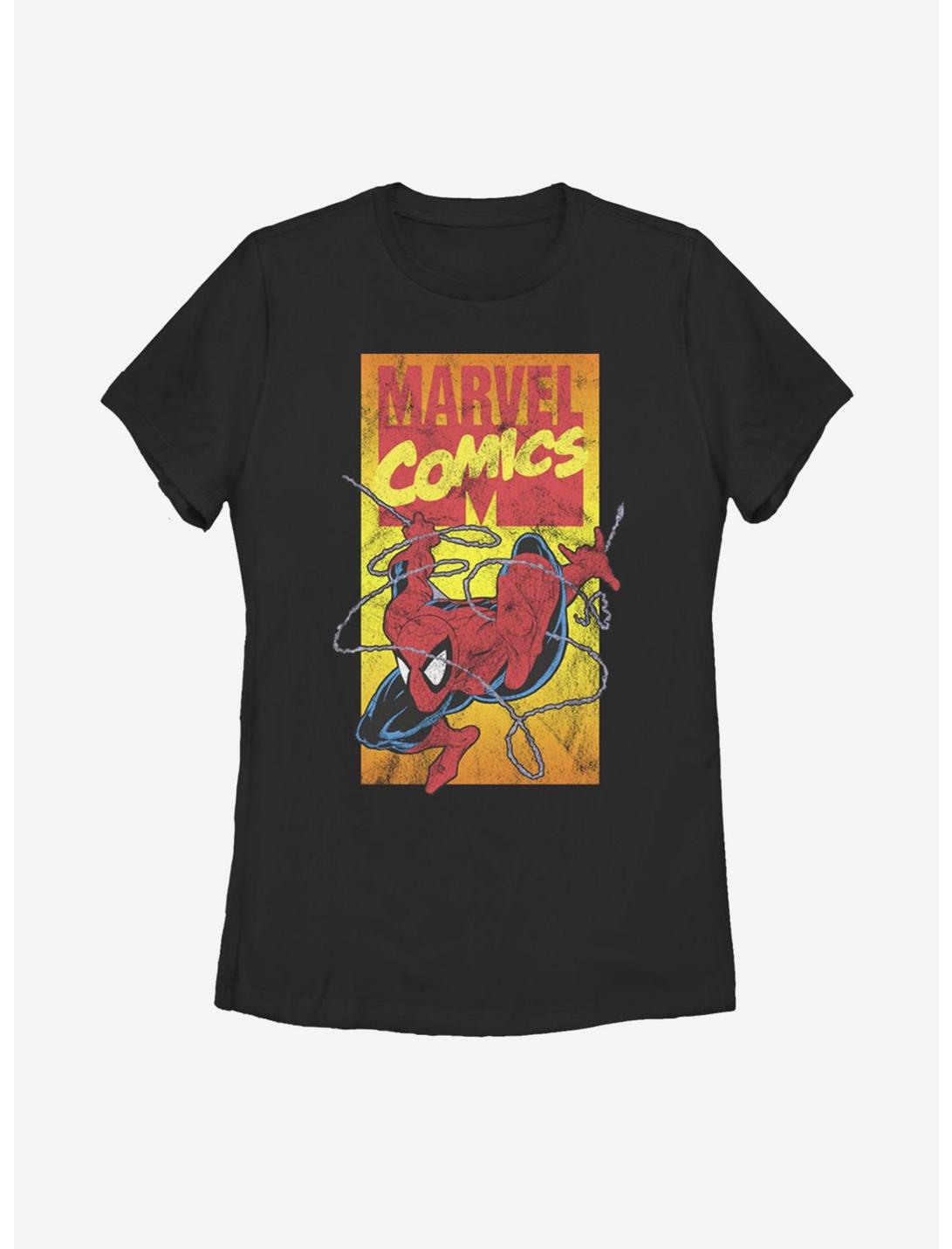 Marvel Spider-Man Vintage Comic Spidey Womens T-Shirt, BLACK, hi-res
