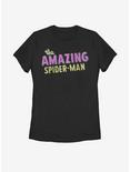 Marvel The Amazing Spider-Man Retro Logo Womens T-Shirt, BLACK, hi-res