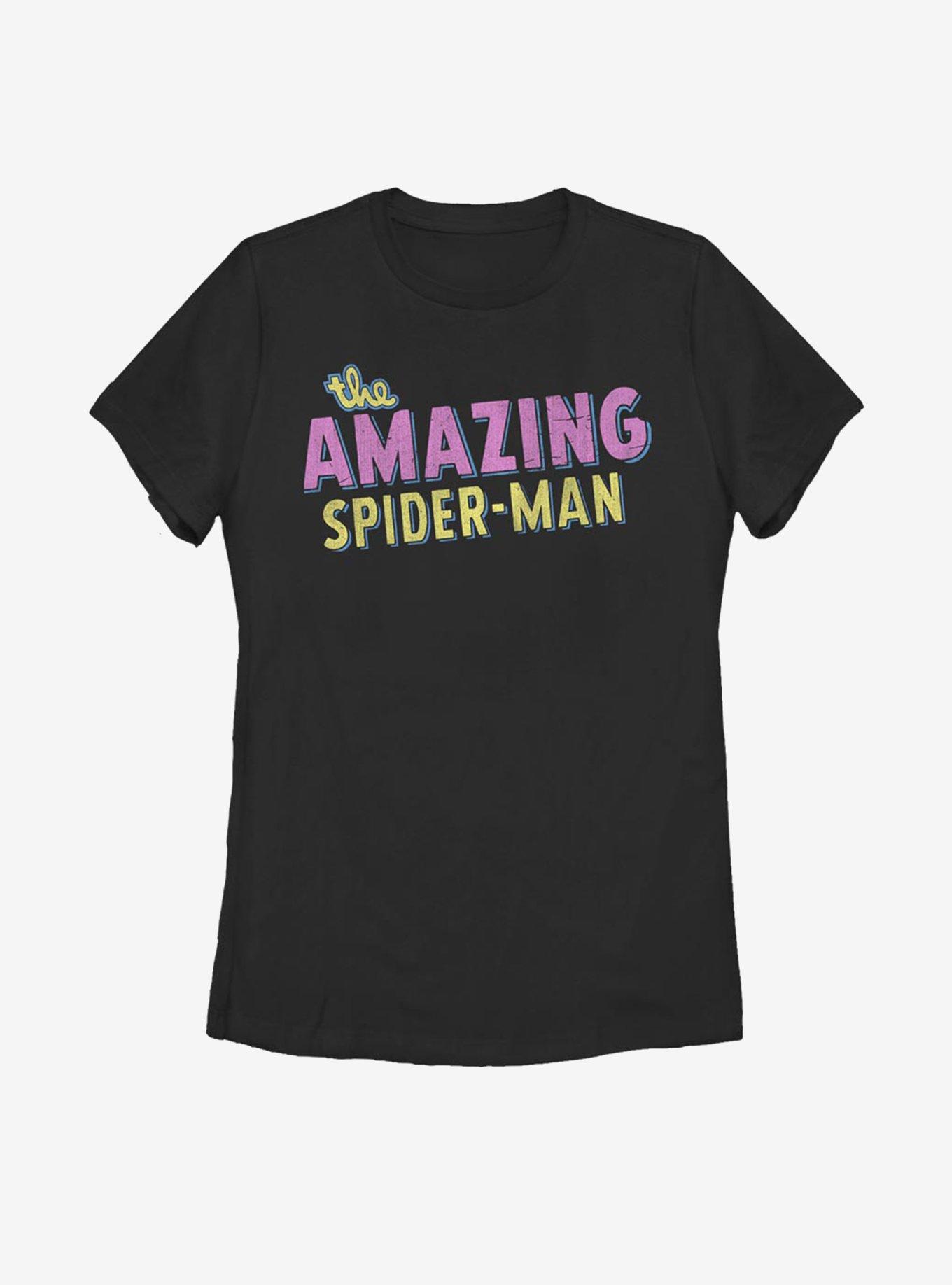 Marvel The Amazing Spider-Man Retro Logo Womens T-Shirt, , hi-res