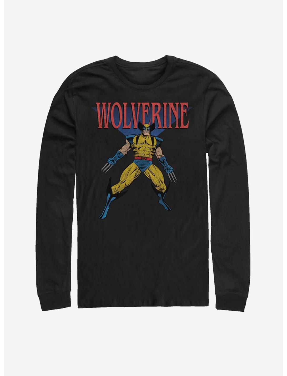 Marvel X-Men Wolverine Classic Nineties Long-Sleeve T-Shirt, BLACK, hi-res