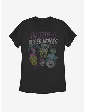 Marvel Avengers Super Heroes Distressed Womens T-Shirt, , hi-res