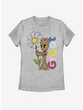 Marvel Guardians Of The Galaxy Picking Flowers Groot Womens T-Shirt, ATH HTR, hi-res