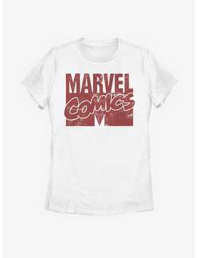 Marvel Red Distressed Logo Womens T-Shirt, , hi-res