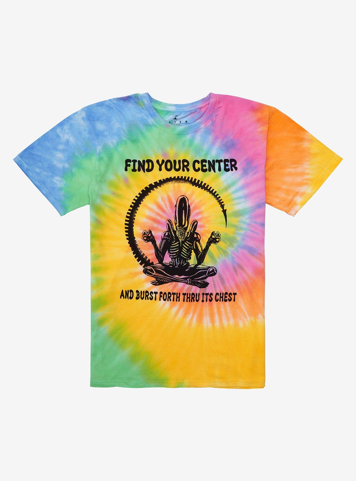 Alien Find Your Center Tie-Dye T-Shirt - BoxLunch Exclusive, TIE DYE, hi-res